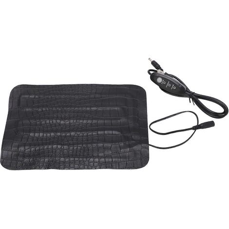 Coussin chauffant 8,5 W, 3 niveaux de température, lavable, en cuir PU, pour reptiles, compatible avec les sièges auto