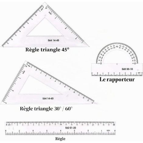 Gabarit De Dessin Geometrique - 10 Modeles Differentes - Pour Architecture Et Etudes Techniques - 18 Pieces Dont 2 Crayons Et 4 Regles (1/5)
