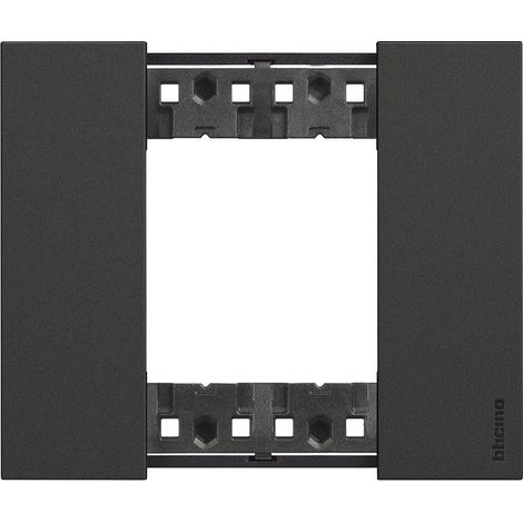 BTICINO KA4802KG - Placca Living Now 2 Moduli - Nero