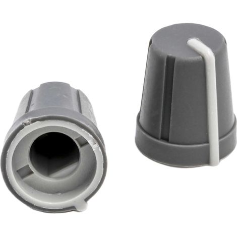 Bouton de potentiomètre RS PRO, Axe de 6.4mm, Diamètre de 13mm, Enfichable