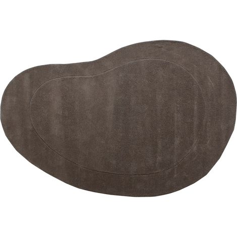 Tappeto organico taftato 100% lana 160 x 220 cm Grigio 2200g/m² - PRIOLA (1/2)