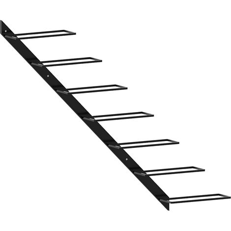 Maison Exclusive - Wand-Weinregal für 7 Flaschen Schwarz Metall