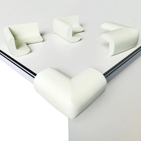 [Lot de 10] Protections d'angle de bureau, protections d'angle de bureau en mousse souple -Blanc (1/5)