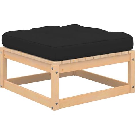 Maison Exclusive - Poggiapiedi da Giardino con Cuscini 2 pz Legno Massello di Pino (1/5)