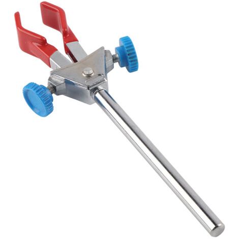 Instrument de laboratoire : double régulateur, pince pour flacon chimique, plastiques et alliages de zinc, porte-tubes à essai. (1/5)