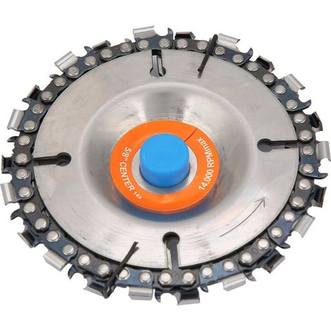 Disque chaîne bois 4" 22 dents pour meuleuse 100/115mm, roue de coupe chaîne carbure (1/5)