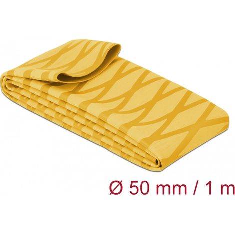 DELOCK GAINE THERMORÉTRACTABLE ANTIDÉRAPANTE EN FORME DE X JAUNE 1 M X 50 MM