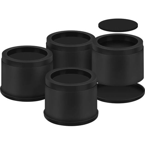 Bed Foot Riser Furniture Risers Height Adjustable 7.9 cm or 15.6 cm or (4 Pieces, Black) (1/5)