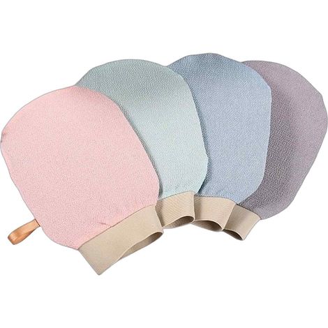 Gant Exfoliant Kessa - Tissu Viscose Texturé - Pour Hammam Douche Et Spa - Lot De 4 Pièces (1/5)
