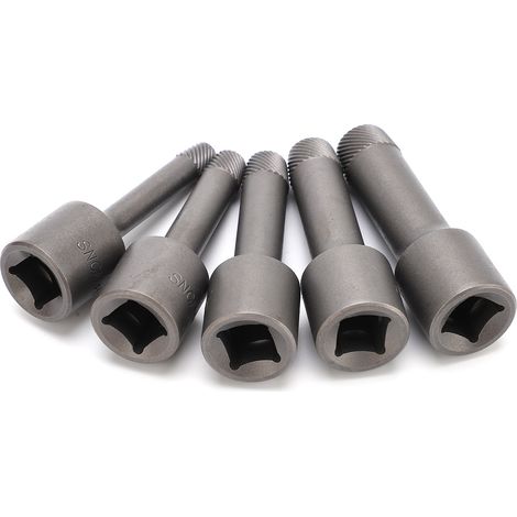 Kit de 5 extracteurs de boulons de voiture (8, 10, 12, 14 et 16 mm) en acier chrome-vanadium pour l'entretien automobile (1/5)