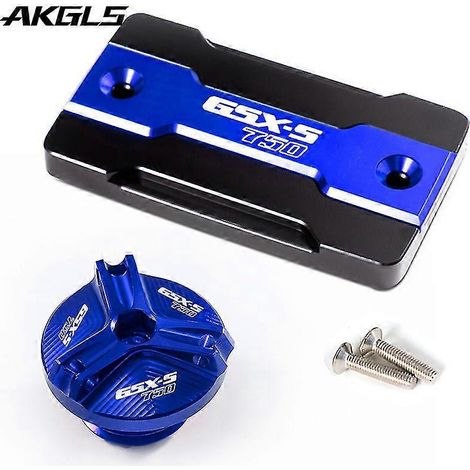 Accessoires de protection pour bouchon de réservoir et bouchon de remplissage de carburant (frein avant) pour Suzuki GSX-S750 (GSX-S750, GSX-S 750, GSX S750) - Jeu bleu (1/4)