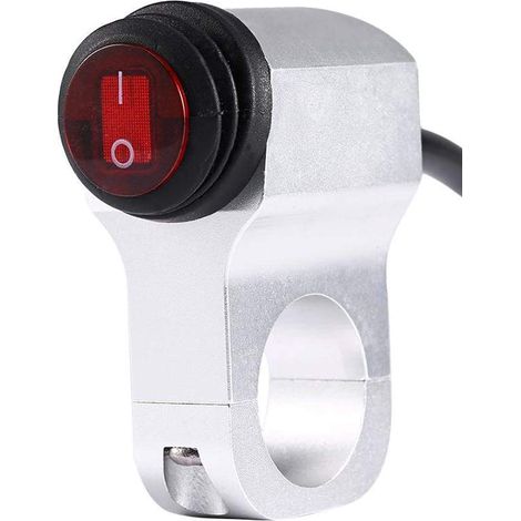 Moto Moto étanche lumière Cintre Phare Brouillard Spot On Off (Argent) (1/5)