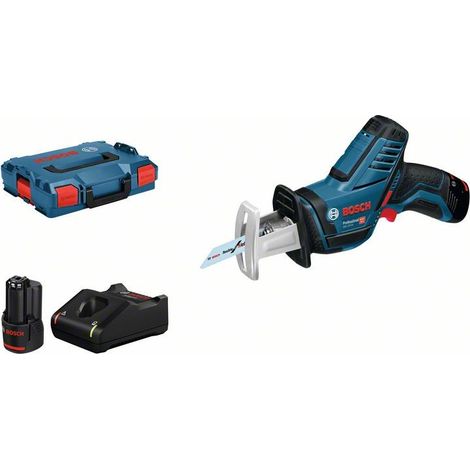 Sega a batteria Bosch GSA 12V-14 Professional 2x batterie 3,0 Ah + caricabatterie in L-BOXX