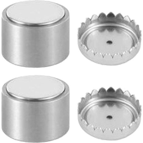 Lot de 2 porte-savons muraux pour salle de bain, sans perçage.-2.10X2.10X0.50CM-Silver (1/4)