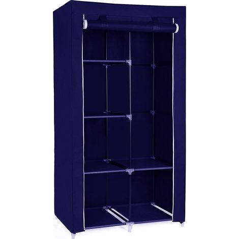Filiyano-Armoire de rangement Herzberg HG-8010 : petite, bleue (1/5)