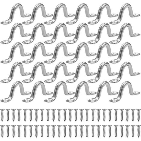 30 Pontet,Acier Inoxydable,Oeillet,55mm x 16.7mm,Vis,Kayak Canoe (1/5)