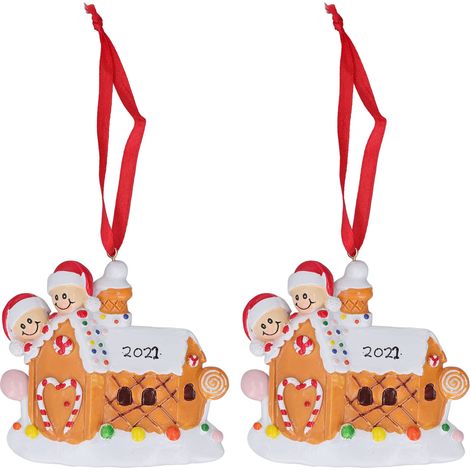 Stück Weihnachtsbaum-Anhänger, aus Kunstharz, handbemalt, dekorativer Weihnachtsschmuck zum Aufhängen für Zuhause, 22 W249 (1/5)