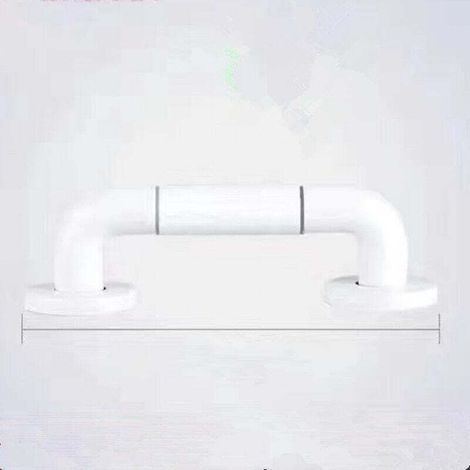 SABIR 40CM blanc Barre D'appui WC, Barres D'appui de Salle de Bain avec Antidérapante, Poignée de Acier Inox, de Maintien Douche avec Cercles lumineux-avec Bride de Recouvrement (1/4)