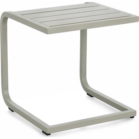 Tavolino "Taylor" struttura in alluminio per arredo casa da 40 x 40 cm -Breeze (1/4)