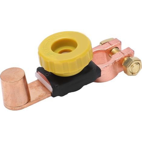 Interruptor de desconexión de batería, botón de parada aislador negativo de latón ABS para coche, autocaravana o quad de 6V, 12V y 24V (1/5)