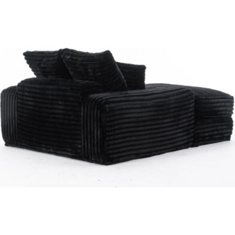 Canapé de luxe en velours côtelé – Design moderne, 4 coussins, aucun assemblage requis, convertible en lit – Solution gain de place pour petits intérieurs (1/5)