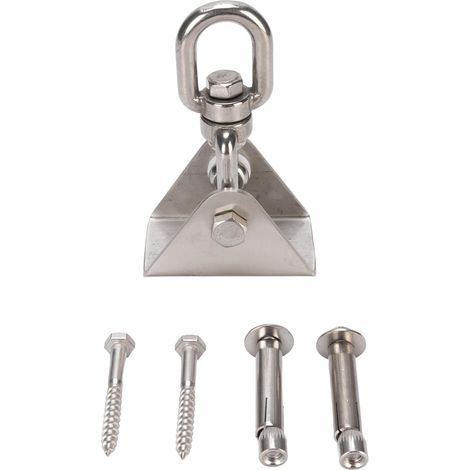 Ensemble de cintres pivotants à 360 °, crochets pivotants en acier inoxydable, hamac de chargement de 1200 lb pour balcons, jardins, salons (1/5)