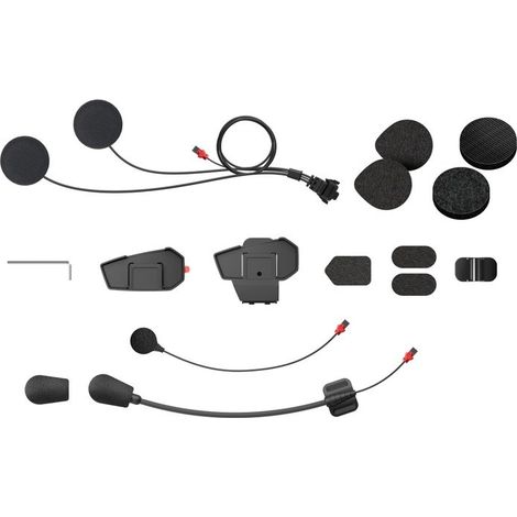 Kit de montage Sena SPIDER-ST1-A01 pour interphone avec microphones et haut-parleurs intégrés, noir