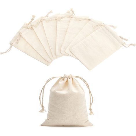 20 sacs miniatures en coton 3 x 3,9 pouces, réutilisables, en tissu fin, sacs à parfum, adaptés aux fêtes et mariages. (1/4)