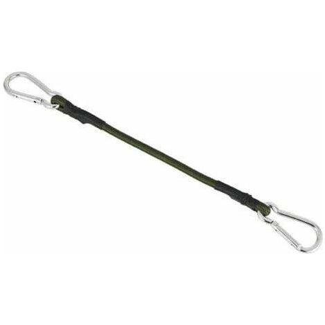 60cm Shade Sail Accessory Kit - Elastic Tensioners - Black - Sun Protection - Fixings - Mounting Tools, Green