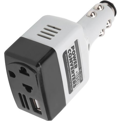 Chargeur Voiture USB 12V/24V Adaptateur Allume-Cigare Convertisseur de Tension pour Téléphone Portable, Prise Chargeur Rapide Noir (1/5)