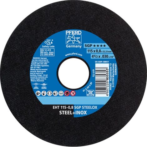 Meule à tronçonner X-Slim A60SSGP-INOX 115x0,8mm PFERD 1 PCS (1/4)
