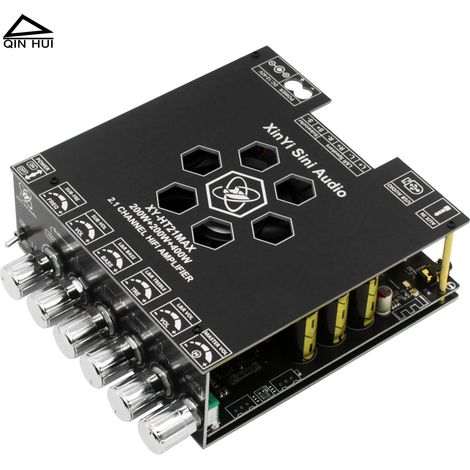 Verbesserte HT21MAX 2.1-Kanal-Bluetooth-Verstärkerplatine, hohe Leistung 200W2 + 400W, Hoch- und Niederfrequenzeinstellung. (1/4)