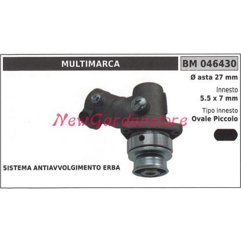 Coppia conica decespugliatore 046430 Ø asta 27 Ø innesto 5.5x7 ovale piccolo