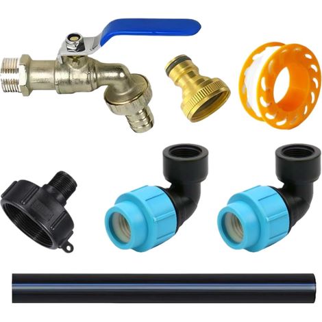 Tote Adapter, 3/4 Inch Brass Hose Faucet Valve, Zinc Alloy Coarse Thread Water Tank Fittings, Sealing Gallon Faucet Valve, Ideal for Agricultural Irrigation Systems (1/5)