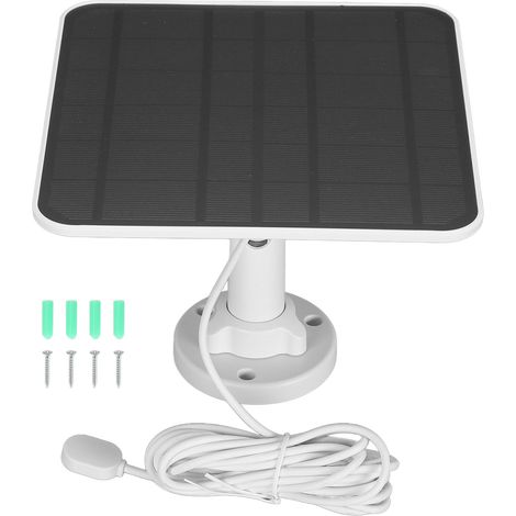 Ortviai Panneau Solaire 12 W pour Caméra de Sécurité Arlo Pro 3/4/5S/Ultra 2/Go 2, Étanche IP65, Blanc (1/5)