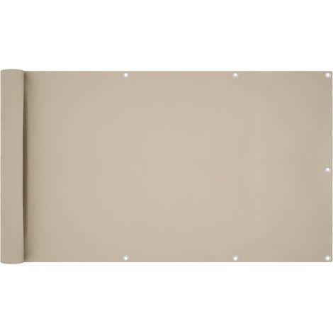 Estexo – Brise vue balcon jardin PVC 6m crème – Résistant aux intempéries et UV – Dimensions 75x600cm – Opaque pour protection visuelle