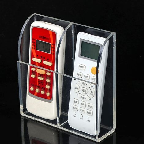 Accessoires de télécommande Support de télécommande acrylique Support de stockage mural Support de cosmétiques transparent