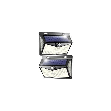 Lot de 2 projecteurs LED solaires extérieurs 208 LED, détecteur mouvement, IP65 –