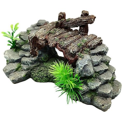 Aquariums en résine, pont simulé, aménagement paysager simulé, ornement de roches (1/4)