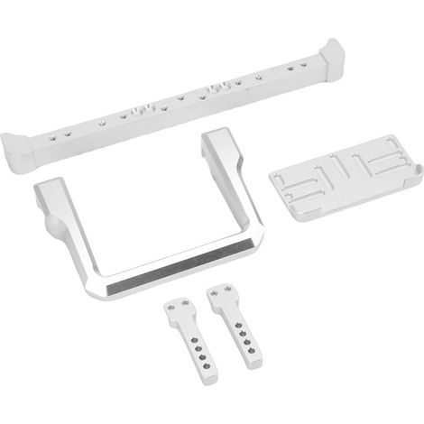 Pare-Chocs Avant RC pour Modèle Landcruiser LC300 – Pièce de Mise à Niveau en Alliage de qualité Supérieure avec Garde au Sol élevée, Finition Anodisée Sablée, Ajustement Direct (Silver) (1/5)
