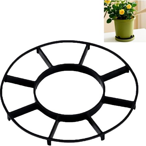 Lot de 4,Elévateurs Pot Fleurs Maille Pad Noir,Soucoupes pour Pots de Fleurss pour Plantes,Convient à Tous Les Types de Pots de Fleurs D'Intérieur et D'extérieur,Bacs à Fleurs (1/5)