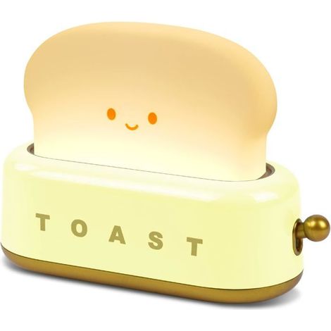 Veilleuse Pain, lampe toast ne avec minuterie, veilleuse à intensité variable rechargeable par USB pour enfants, décoration de ... (1/5)