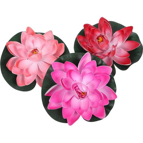 15 nénuphars artificiels pour la décoration de bassins flottants de jardin (1/5)