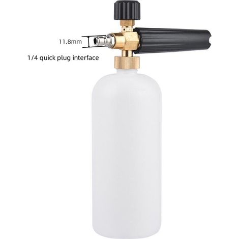 Kit de nettoyage haute pression EINNENFFER, lance à mousse professionnelle, 5 buses, 1 L, 1/4 pouce, blanc (1/4)