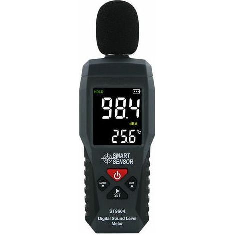 Schallpegelmesser, Geräuschtester, digitaler Audio-Schallpegelmesser, 30–130 dB, Luxmeter (1/4)