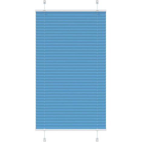 Plissee Blau 80x100 cm Stoffbreite 79,4 cm Polyester
