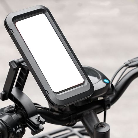 Wasserdichte Fahrrad-Handyhalterung, 360° verstellbare Lenkertasche aus ABS-PVC-Nylon, kompatibel mit 22-28 mm Lenkern, Smartphones bis zu 6,7 Zoll. (1/5)