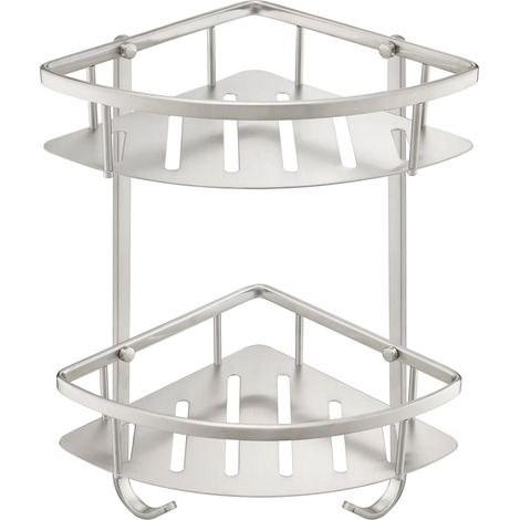 JTP Inox Corner Twin Basket - Matt Stainless Steel (1/2)