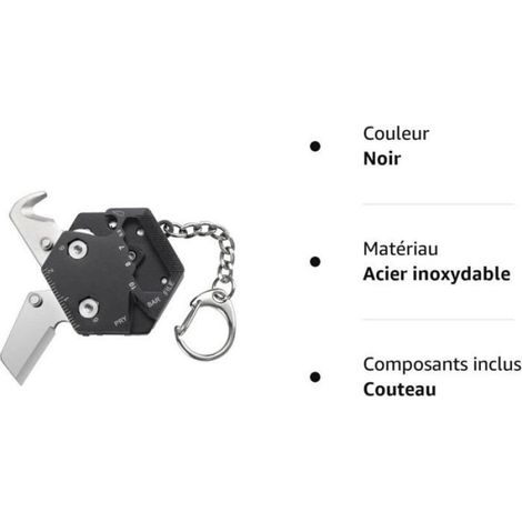 Outil Multifonction 14 en 1 Couteau Suisse outil de poche multifonction Porte clef multifonction pour Camping Randonnée (1/5)