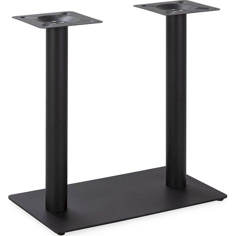 Pied de table métal noir finition mate design robuste et élégant - noir mat élégant (1/5)